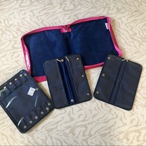 Hot Pink Signature Travel Jewelry Case w/ 3 Pages